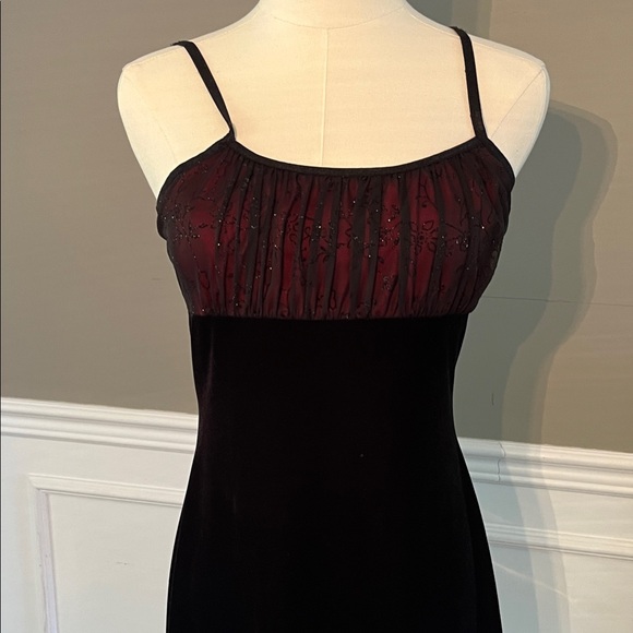 Rave City Dresses & Skirts - Sleazy Rave City Racy Velvet, Spagetti, Black Dress with Sheer Bust Detail, Sm